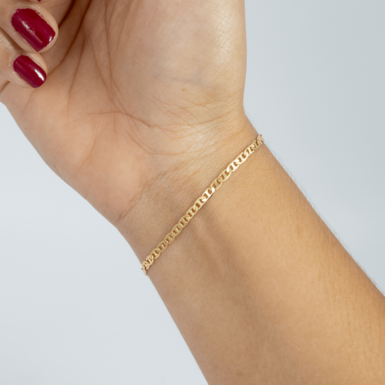 Pulsera Escalera Plana 17cm - 3mm - Vibrantto Joyas y Accesorios - 9080196