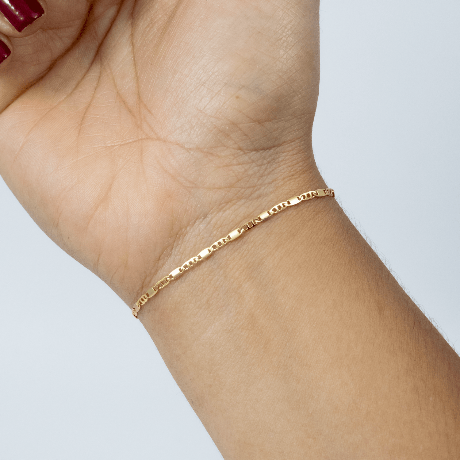 Pulsera Plana 2mm 18cm - Vibrantto Joyas y Accesorios - 9080303