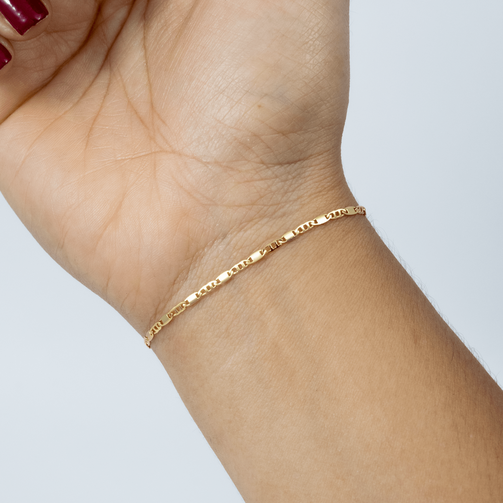 Pulsera Plana 2mm 18cm - Vibrantto Joyas y Accesorios - 9080303