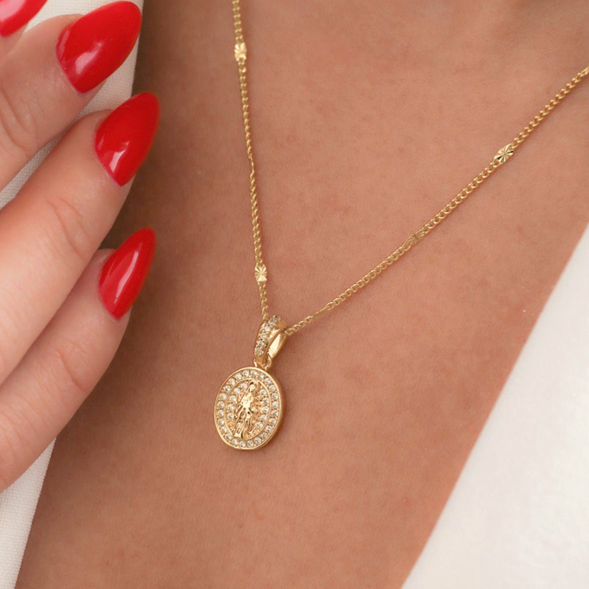 Set Virgen Milagrosa Destellos - Vibrantto Joyería