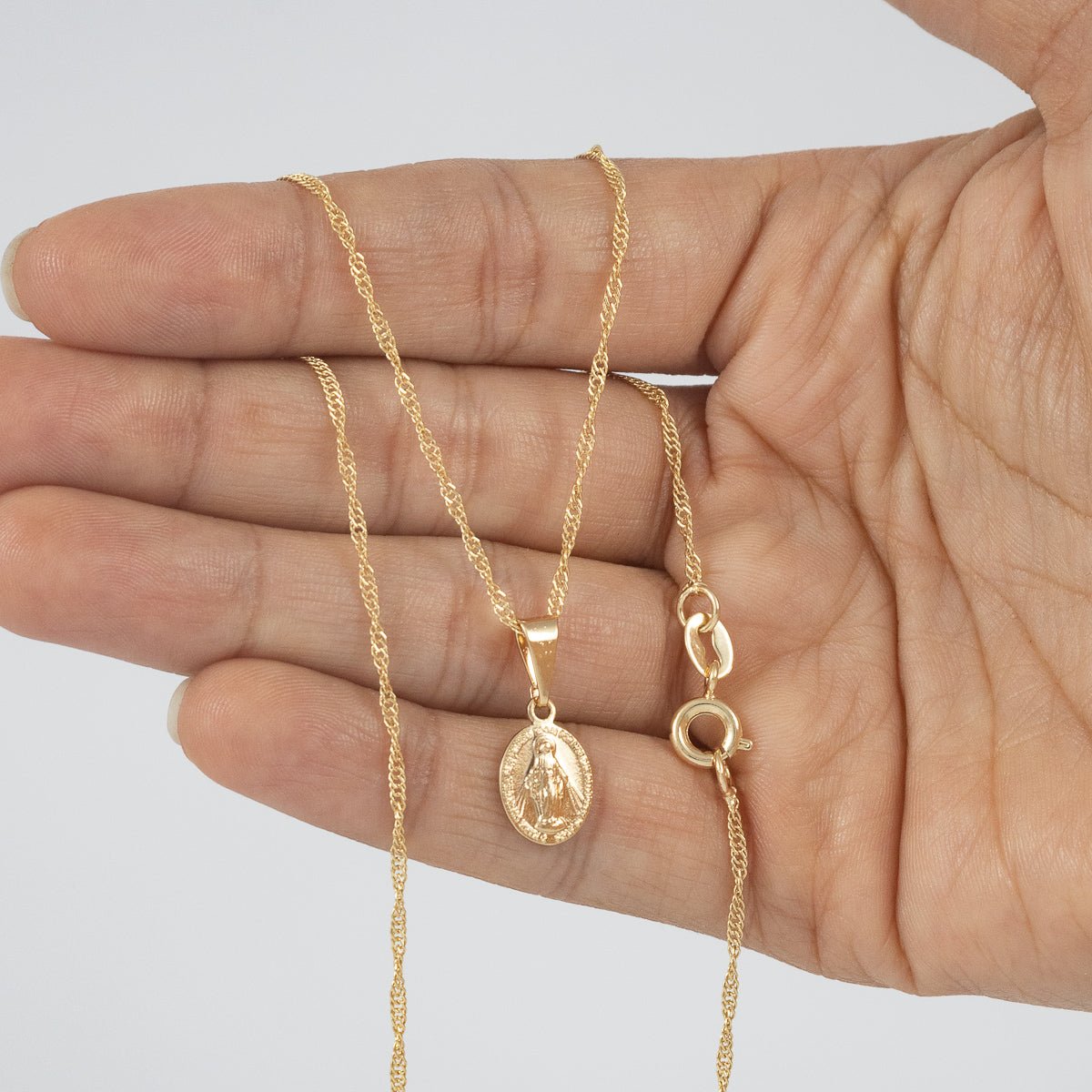 Set Virgen Milagrosa (Cadena y dije)