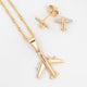 Set Avión (cadena con dije y aretes) - Vibrantto Joyería - OC46033 - OC27521 - T620