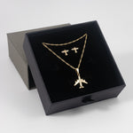 Set Avión (cadena con dije y aretes) - Vibrantto Joyería - OC46033 - OC27521 - T620
