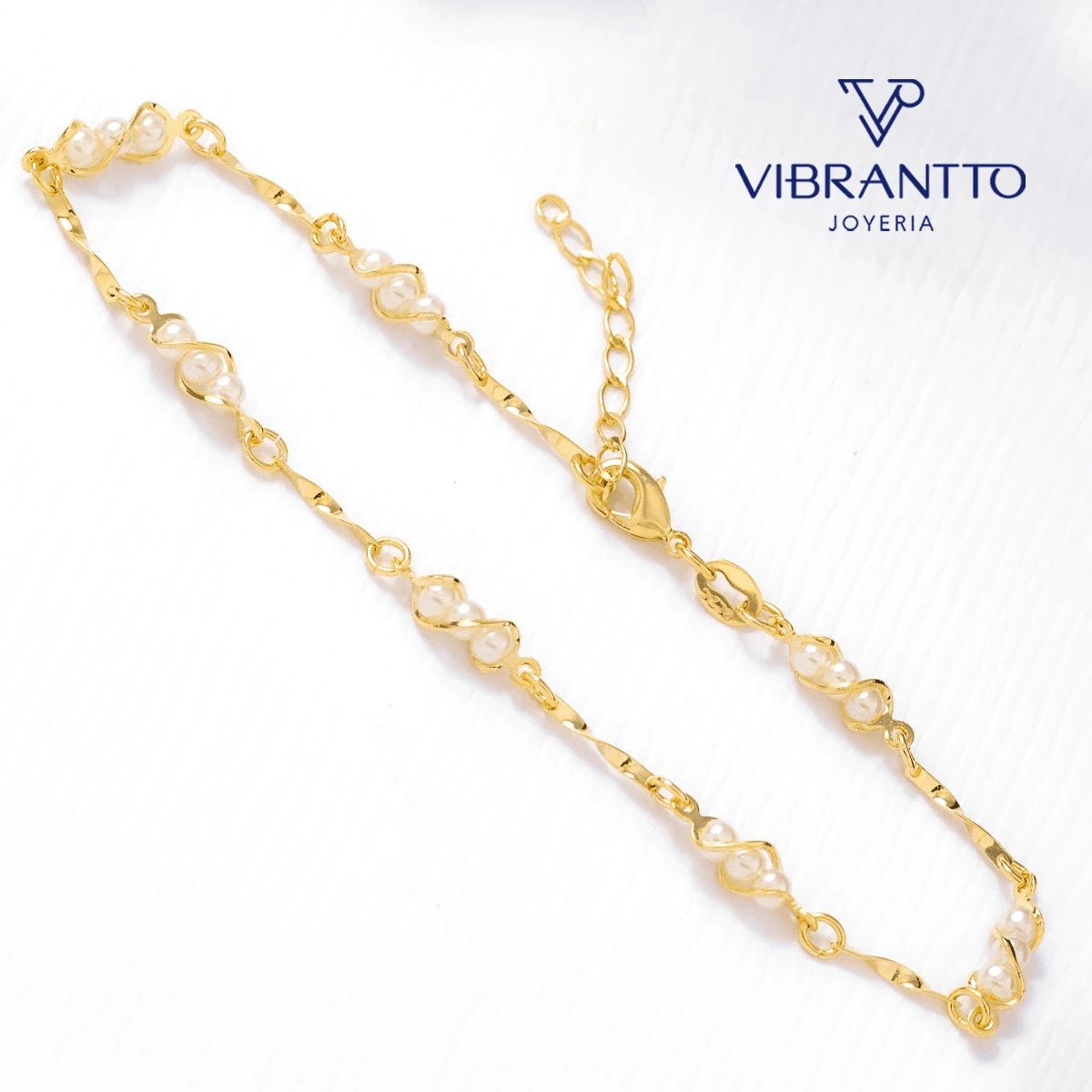 Tobillera Perlé 23 Cms + Extensor - Vibrantto Joyería