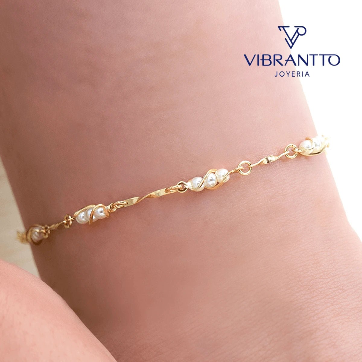Tobillera Perlé 23 Cms + Extensor - Vibrantto Joyería