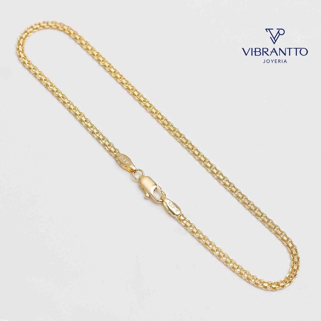 Tobillera Tejido Chino 3 mm 24.5 cm - Vibrantto Joyería