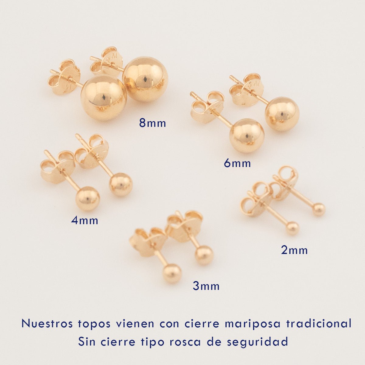 Aros Dorados Y Plateados Para Mujer - Hipoalergénicos, Baño De Oro 14K, Tallas 30/40/50/60mm
