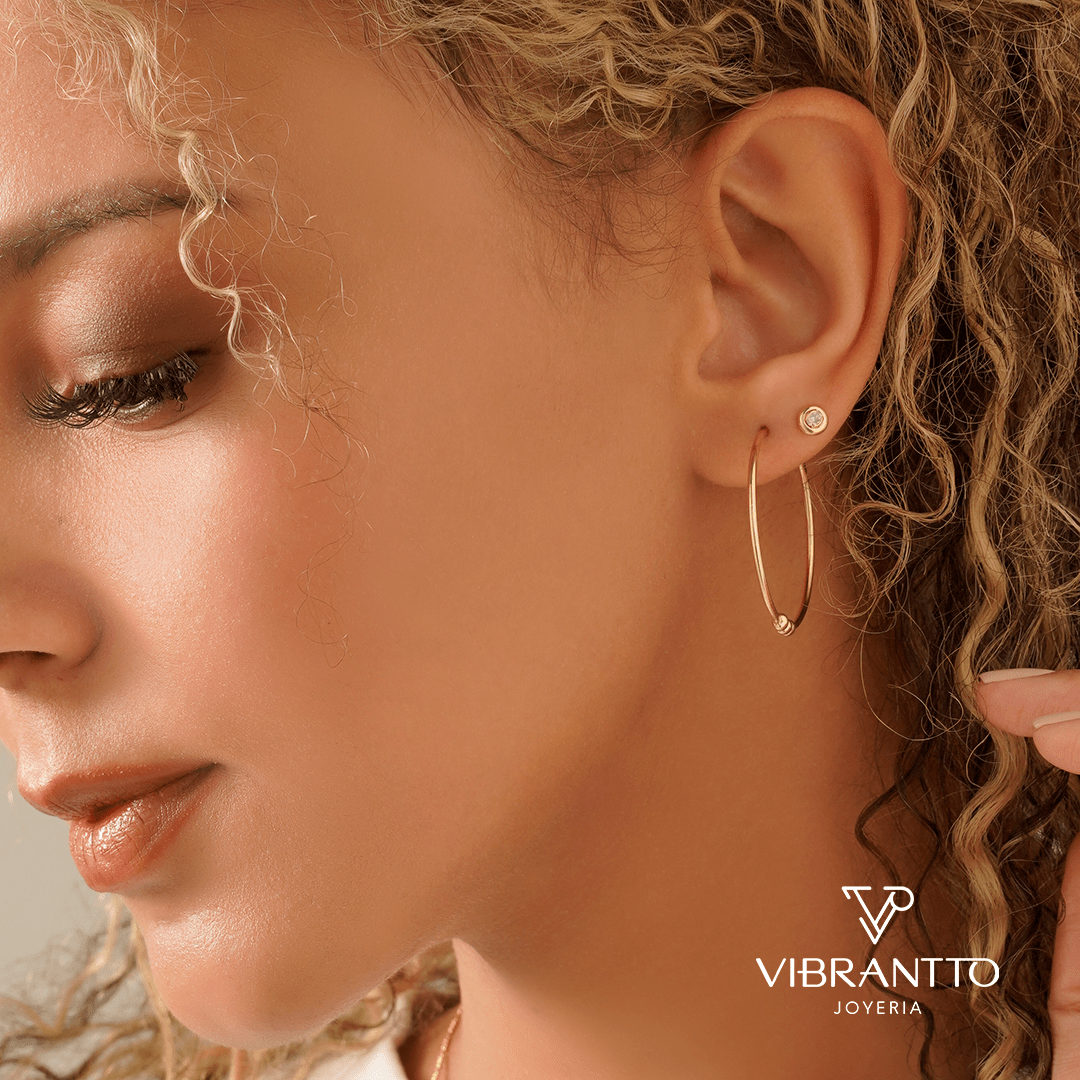 Topo Circonia Redonda - Vibrantto Joyería 
