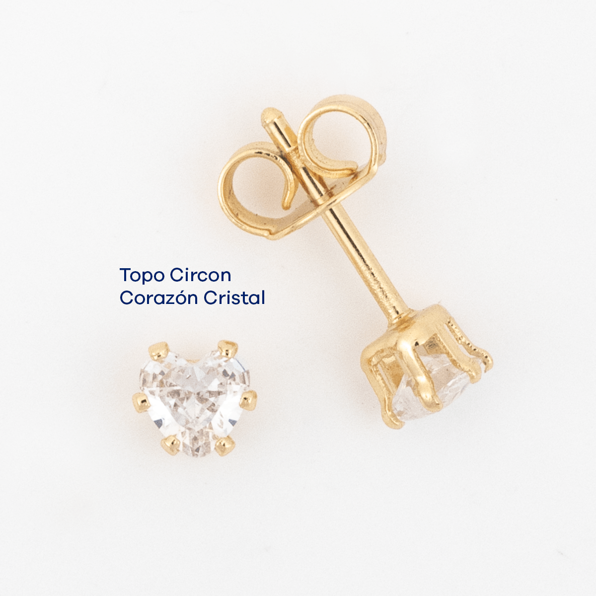 Topo Circon Corazon Cristal - Vibrantto Joyas y Accesorios - T1262