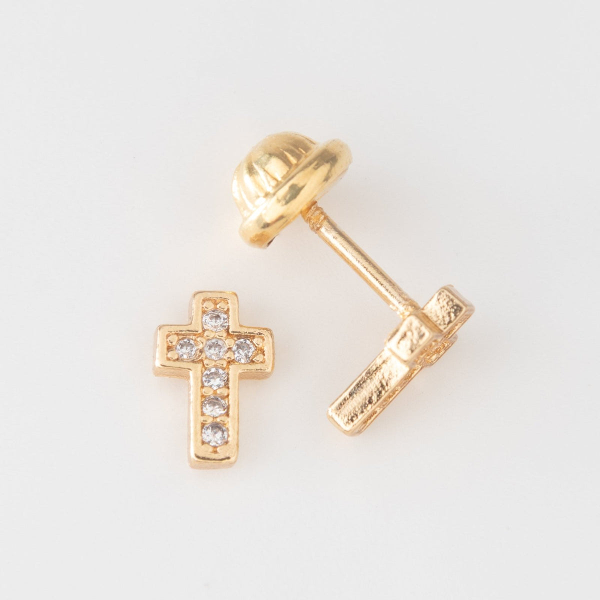 Topo Cruz Cristal (Rosca Seguridad) - Vibrantto Joyas y Accesorios-31091