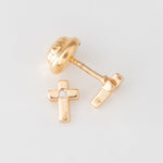 Topo Cruz mini Circon (Rosca Seguridad) - Vibrantto Joyas y Accesorios-31049