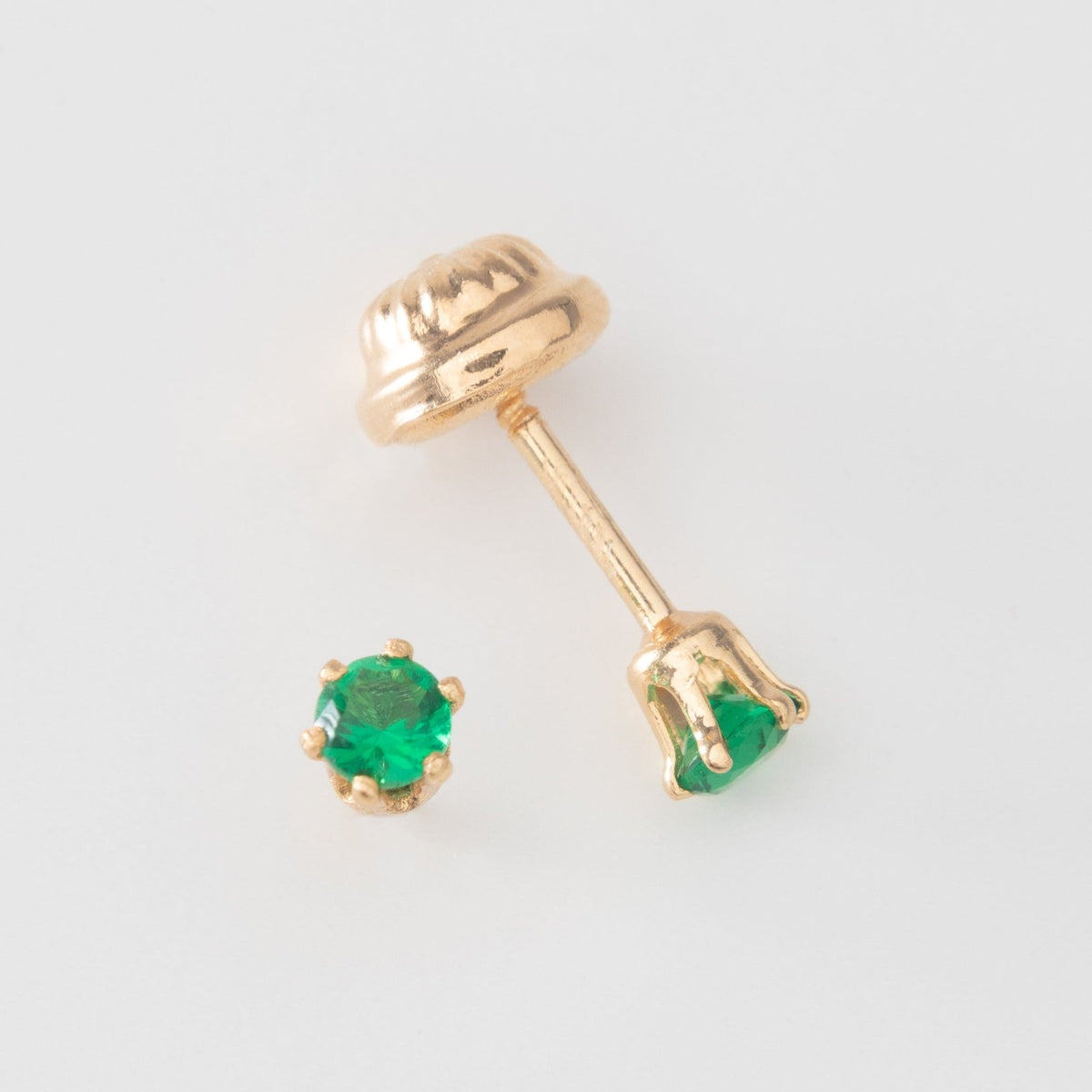 Topo Redondo Verde 4mm (Rosca Seguridad) - Vibrantto Joyas y Accesorios-31035