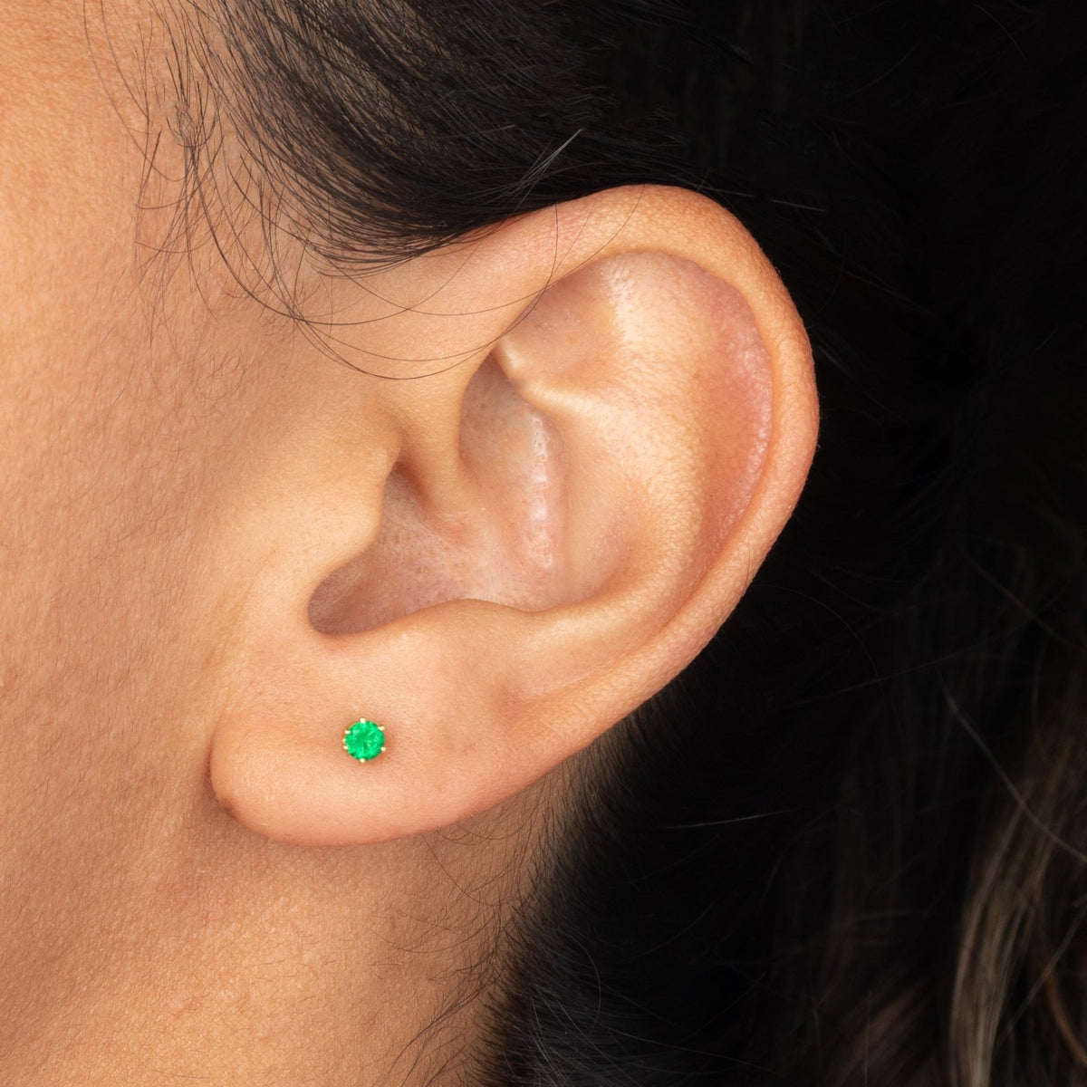 Topo Redondo Verde 4mm (Rosca Seguridad) - Vibrantto Joyas y Accesorios-31035
