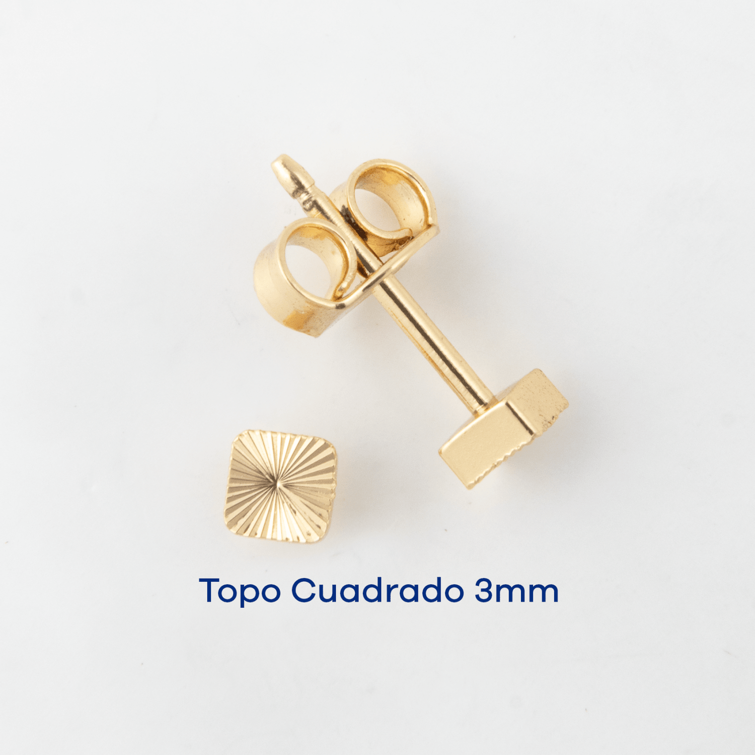 Topo Cuadrado 3mm - Vibrantto Joyas y Accesorios - T755