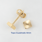 Topo Cuadrado 4mm - Vibrantto Joyas y Accesorios - T754
