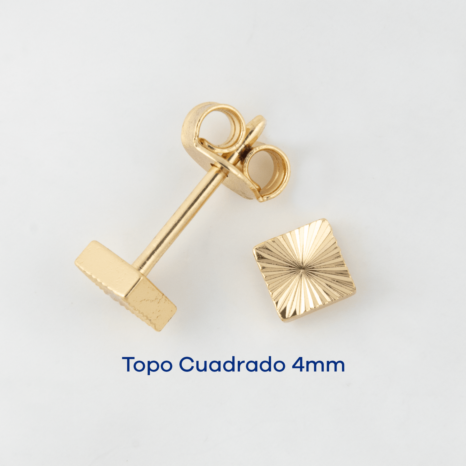 Topo Cuadrado 4mm - Vibrantto Joyas y Accesorios - T754