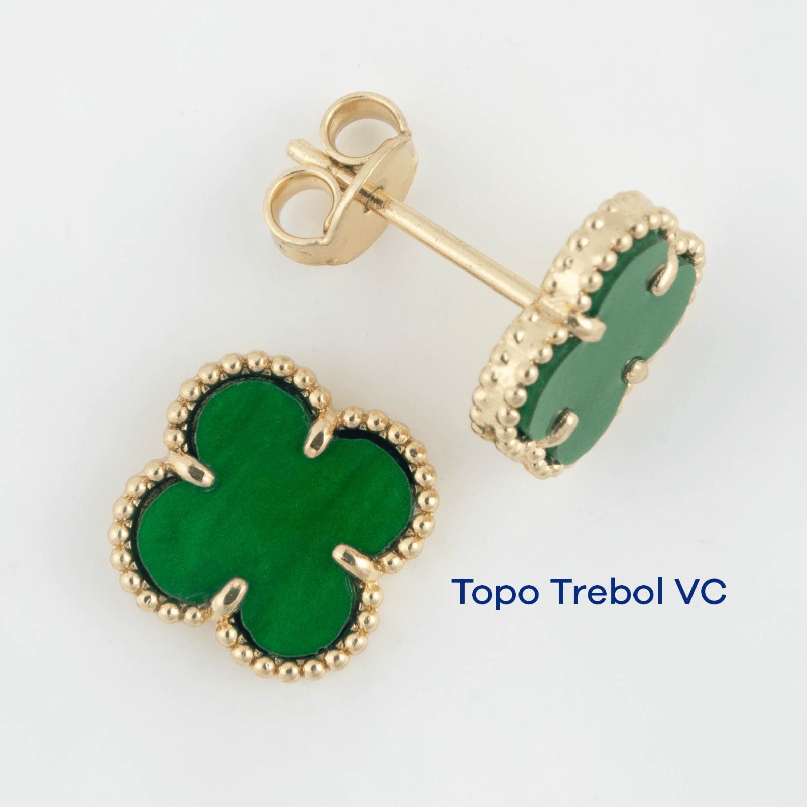 Topo Trebol VC Verde 1mm - Vibrantto Joyas y Accesorios - OC34333